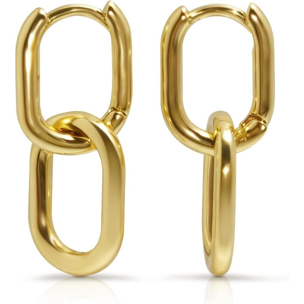 Women's Gold Earrings Trendy Chunky Gold Huggie Stud Hoop Jewelry Gifts
